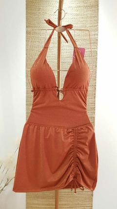 Saia com Detalhe Franzido e Elástico de Lurex Preto - Rosa Catarina Beachwear