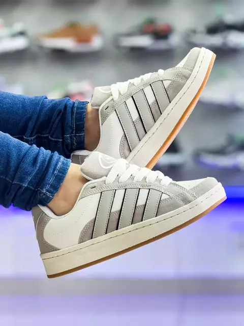 Adidas Campus Beta Branco Cinza Premium - comprar online