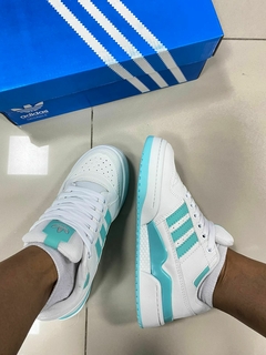 Adidas Forum Premium Branco/Verde Agua - loja online