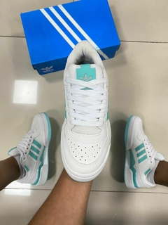 Adidas Forum Premium Branco/Verde Agua - comprar online