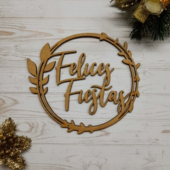 Laser cartel felices fiestas 20 cm