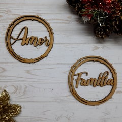 Laser colgante 9 cm familia