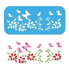 EQ STENCIL GRANDE (60) FLORES Y MARIPOSAS - comprar online