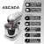 Batidora Amasadora Planetaria De Pie 3 Accesorios Ascada 7l Gris 50 Hz en internet