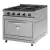 Cocina Industrial Pesada H420 900 4 Hornallas Master Plateado - comprar online