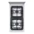 Cocina Anafe Industrial Acero 35 Cm. A Gas Quemador Hierro Plateado