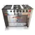 Cocina Industrial Pevi 4 Hornallas + Plancha 105 Cm Pizzero Gris - comprar online