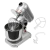Batidora Amasadora Planetaria De Pie 3 Accesorios Ascada 7l Gris 50 Hz - comprar online