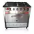 Cocina Industrial Pevi 4 Hornallas + Plancha 85 Cm H Pizzero Gris - comprar online