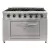 Cocina Industrial Pesada H420 1330 6 Hornallas Master Plateado