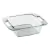 Fuente Vidrio Horno Cuadrada C/asas Easy Grab Pyrex 20cm Transparente