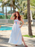Vestido Longo Bordado Flores Branco