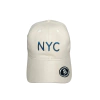 Boné Layners Aba Curva Dad Hat Off White Bordado NYC - comprar online