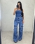 Calça Utility Cargo - Jeans Médio