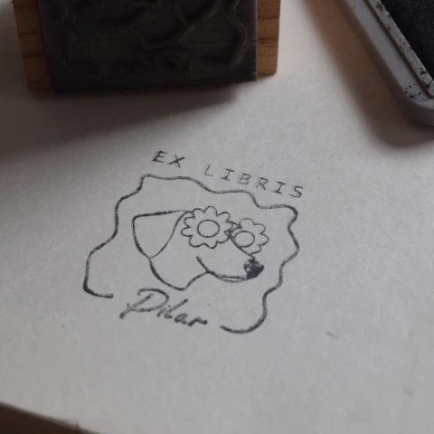Sellos & Ex-libris 4 cm FULL almohadilla + tinta color