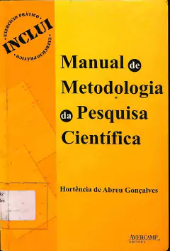 Livro Manual de Metodologia da Pesquisa Científica de Hortência de Abreu Gonçalves