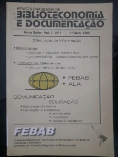 LIVRO REVISTA BRASILEIRA DE BIBLIOTECONOMIA E DOCUMENTAÇÃO - FEBAB DE VÁRIOS AUTORES