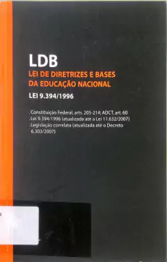 Livro LDB Lei de Diretrizes e bases da educação nacional de Constituição Federal