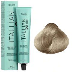 Coloração Itallian Color Sem Amônia 60g 9.1 Loiro Claríssimo Cinza