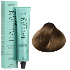 Coloração Itallian Color Sem Amônia 60g 6.3 Loiro Escuro Dourado