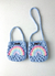 Bolsinha Crochê Arco Íris Candy Azul - loja online