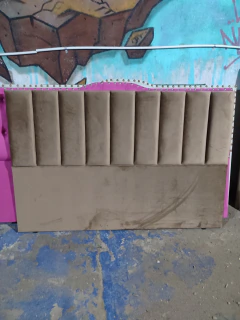 Respaldos en cuero y pana para cama King size - tienda online