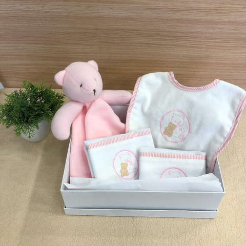 kit Naninha ursa moldura rosa