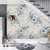EMPAPELADO FLORES AZULES Y BEIGE