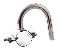 ABRAÇADEIRA DE INOX, ENTRADA DE LEITE CURVA