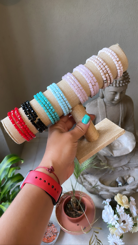 Pulsera cristales cubo grande