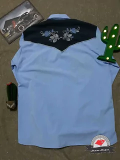 Camisa Western Bordado Flores e Strass Masculina - manga longa - loja online