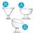 Kit Utilidades Cozinha 5 Peças para Servir Acrílico Cristal - loja online