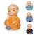 Enfeite Mini Monges Budas Da Sabedoria 4 Unidades 5cm