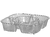 Petisqueira Mutipla Cristal c/ 5 Divisórias