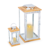 Conjunto Lanternas Marroquinas Madeira Inox G P C/ Velas