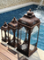 Kit C/3 Lanterna Marroquina Metal Vidro Rustica Com Velas - loja online