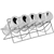 Porta Condimentos Suporte de Metal C/ 5 potes de Vidro. - comprar online