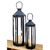 Conjunto Lanternas Marroquinas Hexagonal Cor Preta Com Vela - comprar online