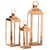 Kit C/3 Lanterna Marroquinas Metal Decorativa Cor Cobre