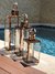 Kit 3 Lanterna Marroquina Inox Vidro Em Cobre 50/38/25cm - comprar online
