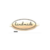 Placa de Metal Oval - handmade - 3X1,2CM - Dourada