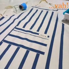 Delantal Mica rayas azules - tienda online