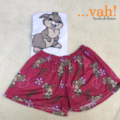 Pijama corto adulto Ardilla Tambor
