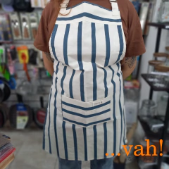 Delantal Mica rayas azules - comprar online