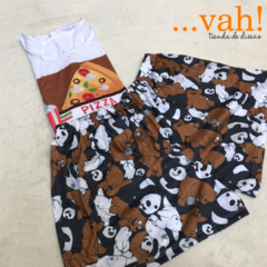 Pijama corto adulto Osos escandalosos en internet