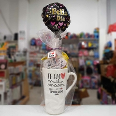 Taza cónica con golos Mamá