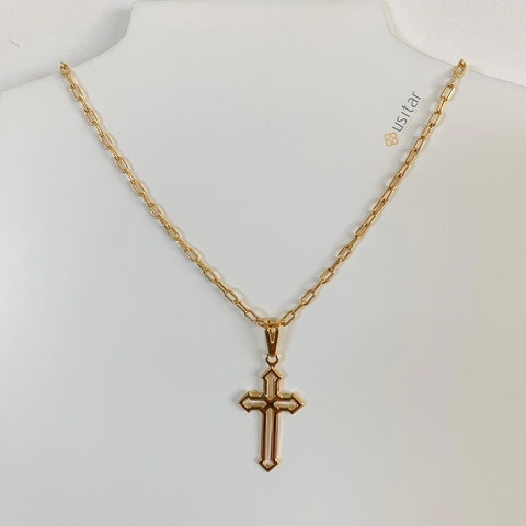 Corrente Masculina Cruz vazada - PGM242D