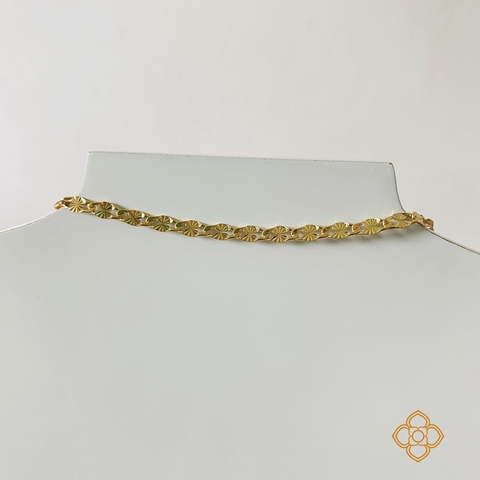 CHOCKER RISCADA FABULOSA 42cm FOLHEADA EM OURO 18K - CHOR037 - comprar online