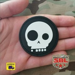 Imagem do Funny Patch Emborrachado Caveirinha (Preto)