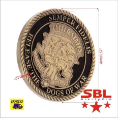 Imagem do Moeda USMC Marine Corps Dogs of War Comemorativa Militar